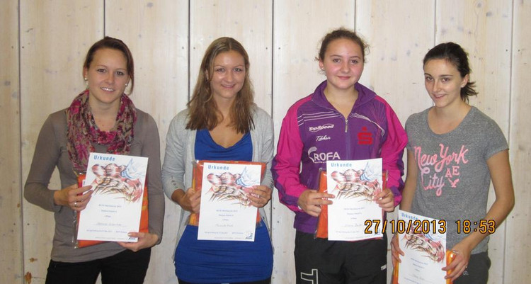 Die Sieger bei den Damen A der Oberbayerischen Meisterschaften 2013